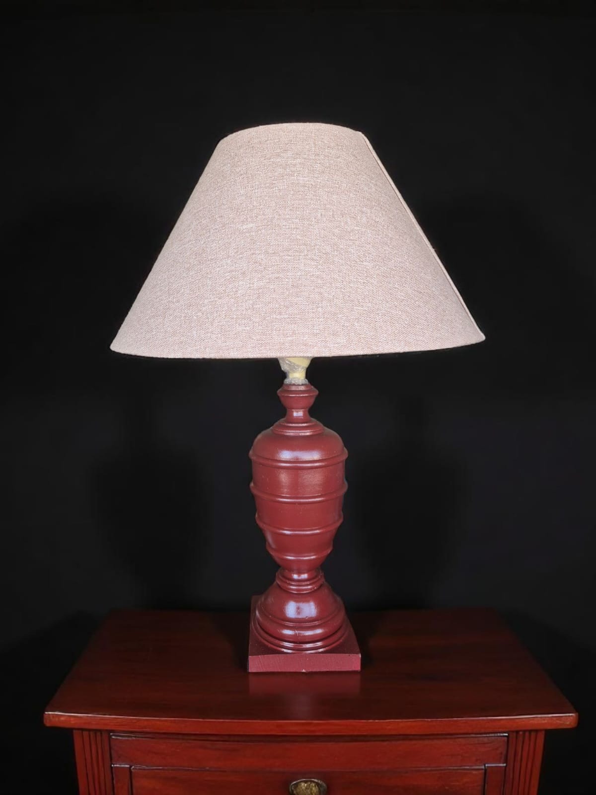 Terra Cotta Bloom Hand-Painted Table Lamp