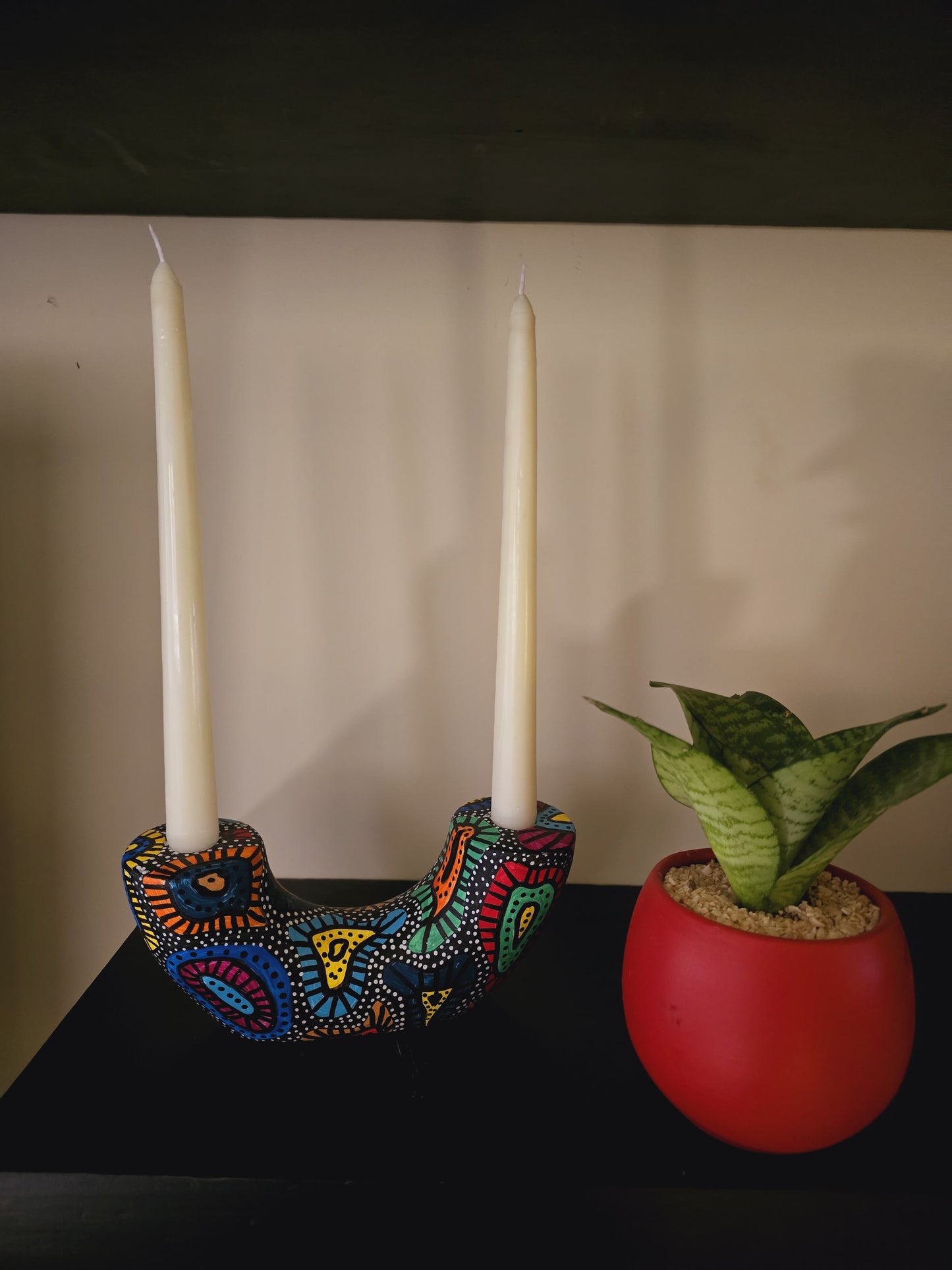 Arch Hand-Painted Candle Holder