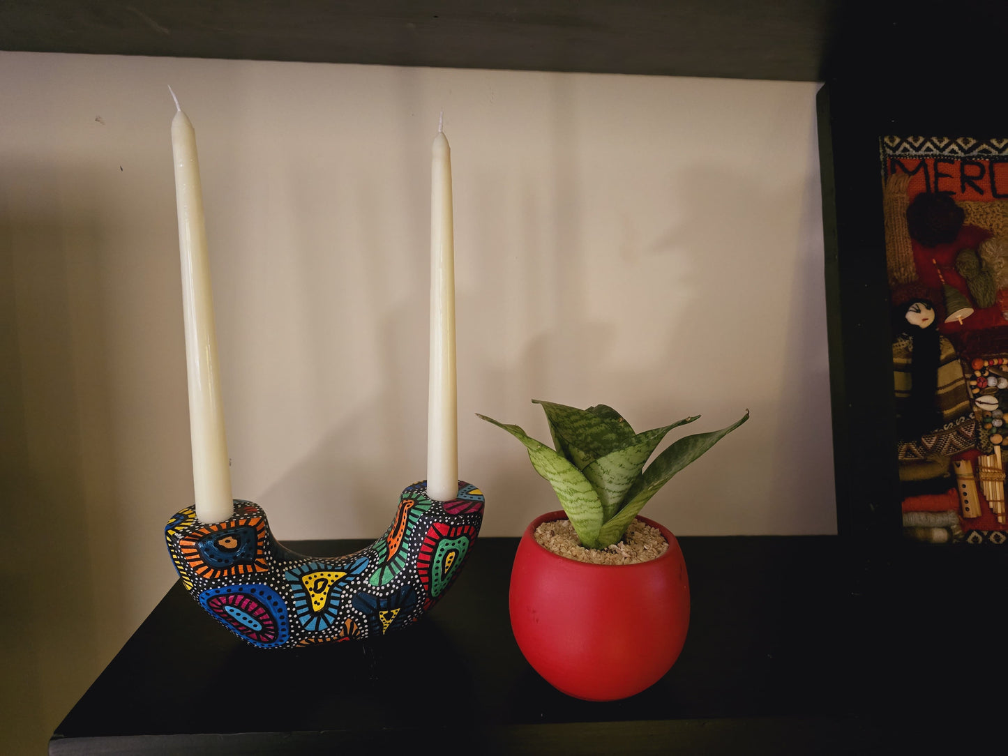 Arch Hand-Painted Candle Holder