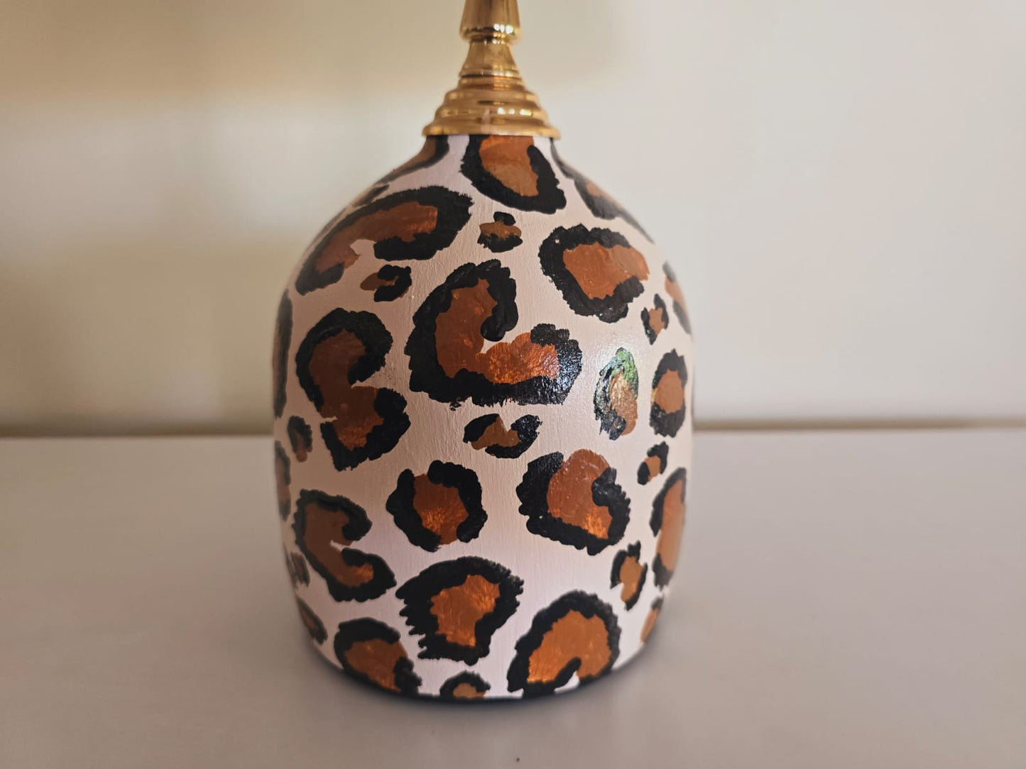 Safari Chic Leopard Hand-Painted Table Lamp