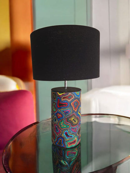 Abstract Swirl Hand-Painted Table Lamp