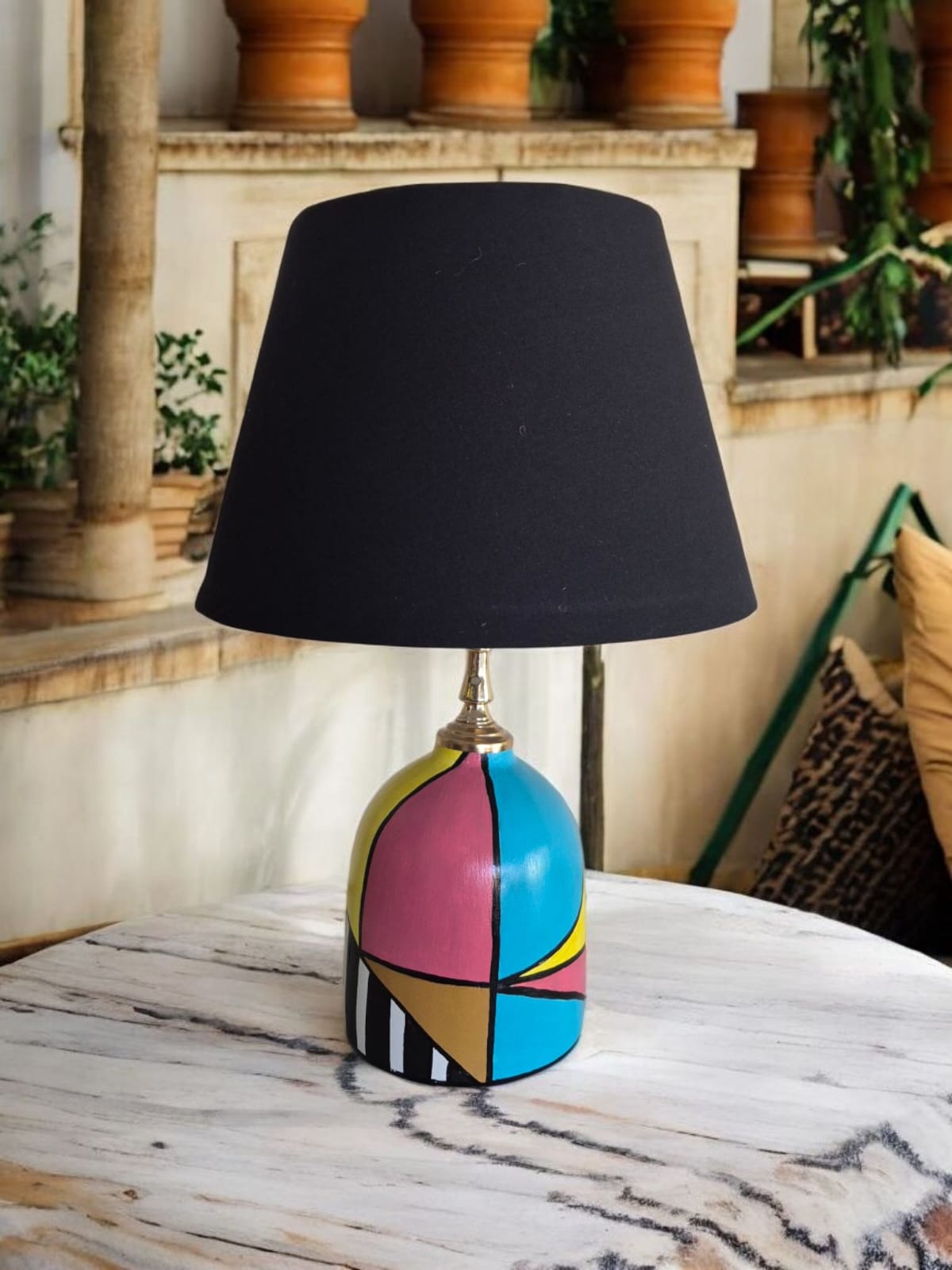 Color Mosaic Hand-Painted Table Lamp