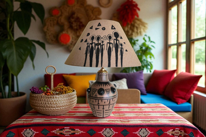 Ancestral Glow Hand-Painted Table Lamp