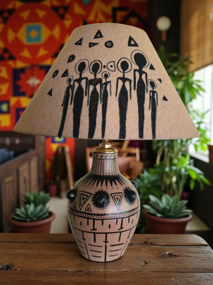 Ancestral Glow Hand-Painted Table Lamp