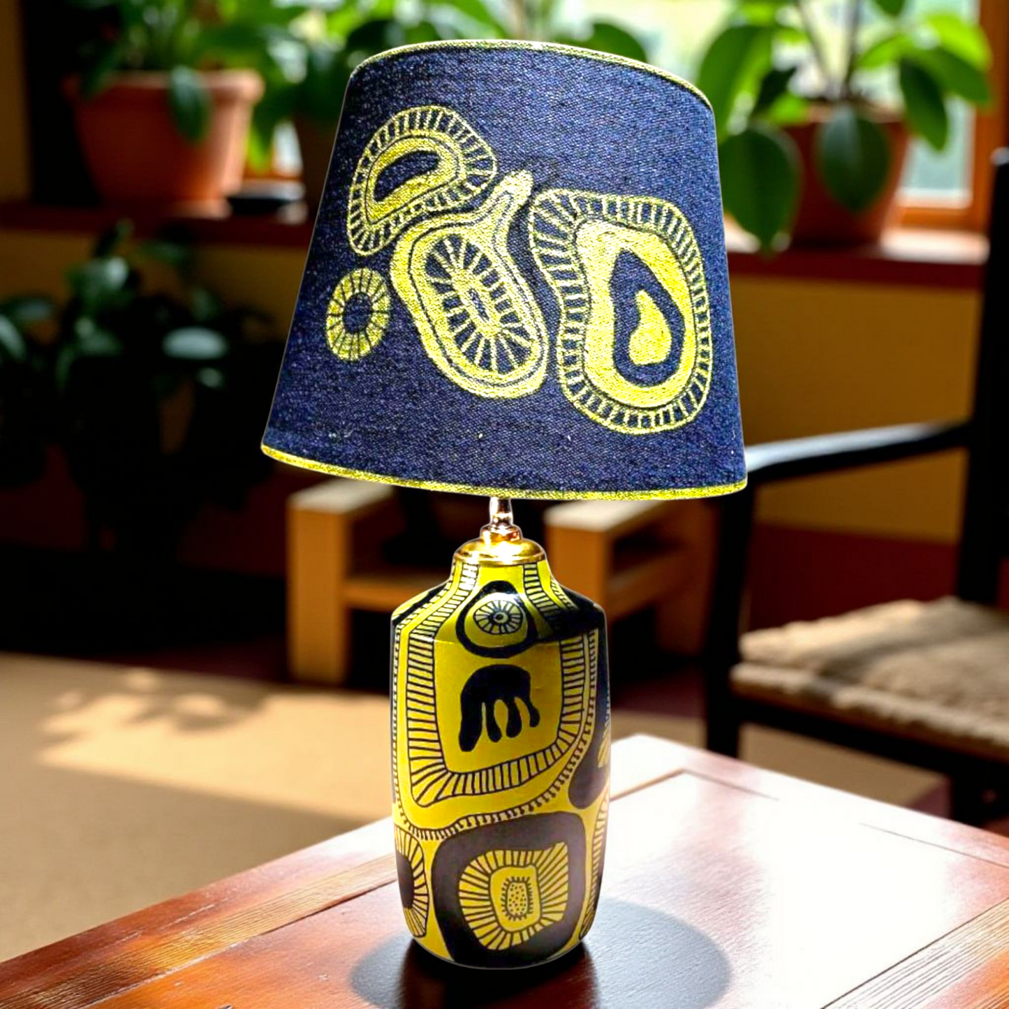 Organic Rhythm Hand-Painted Table Lamp
