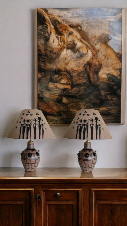 Ancestral Glow Hand-Painted Table Lamp
