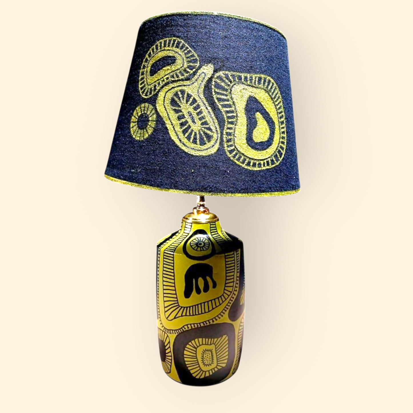 Organic Rhythm Hand-Painted Table Lamp