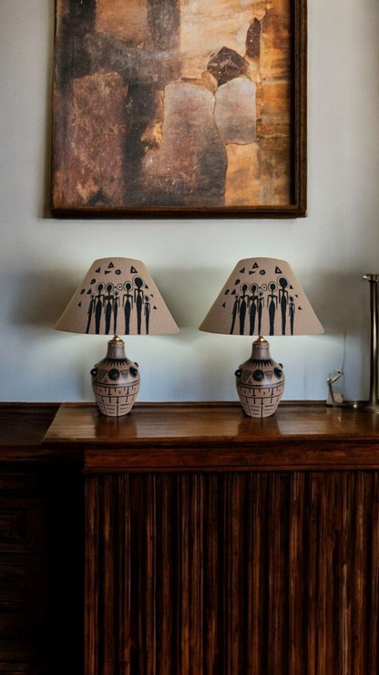 Ancestral Glow Hand-Painted Table Lamp