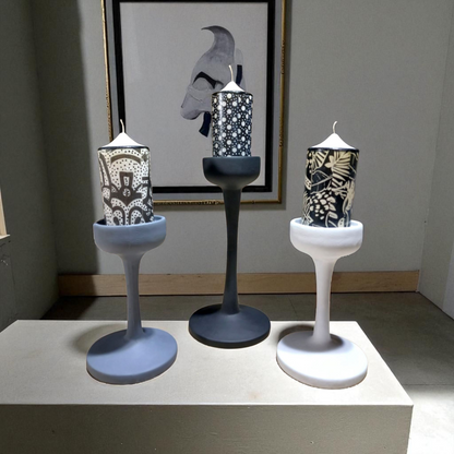 Monochrome Glow Candle Holder Set