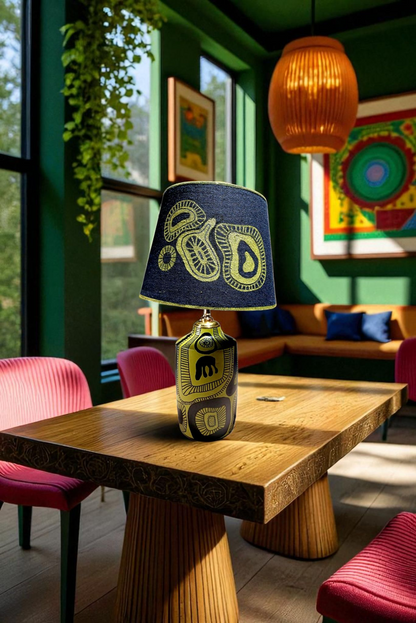 Organic Rhythm Hand-Painted Table Lamp