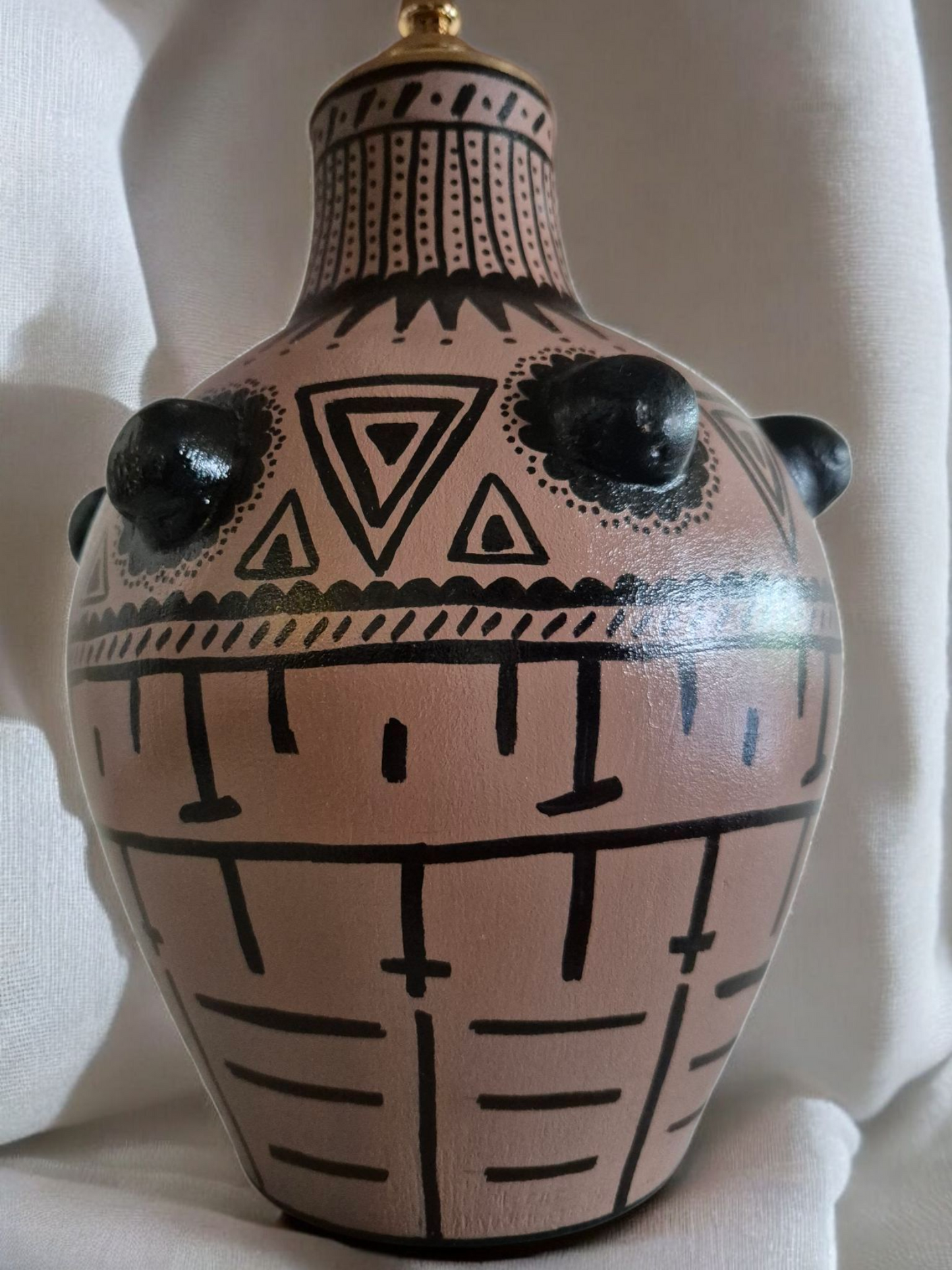 Ancestral Glow Hand-Painted Table Lamp
