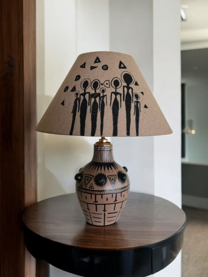 Ancestral Glow Hand-Painted Table Lamp