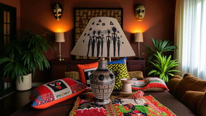 Ancestral Glow Hand-Painted Table Lamp