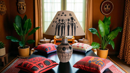 Ancestral Glow Hand-Painted Table Lamp