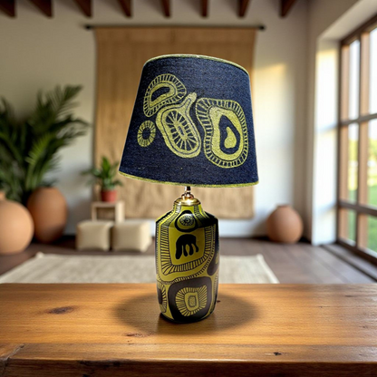 Organic Rhythm Hand-Painted Table Lamp